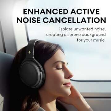 Edifier WH700NB Active Noise Cancelling Headphones - 68H Playtime - AI Call Noise Cancellation - Dual Device Connection - Lightweight & Foldable Design - Fast Charge - Bluetooth 5.3 - Black