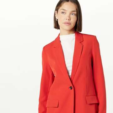 Blake Long Blazer for Women - Lava Red Style