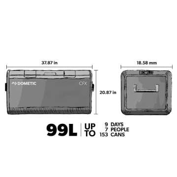 Dometic CFX3 100L Portable Refrigerator Freezer - AC/DC/Solar