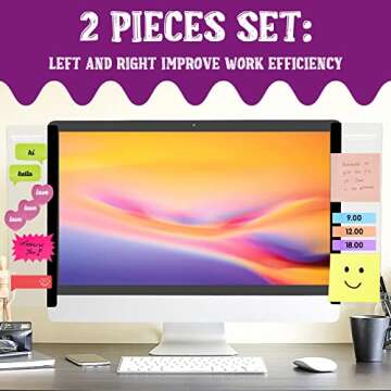 MDOZQ 2pcs Monitor Memo Board Set - Stylish Office Accessories