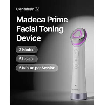 Centellian 24 Madeca Prime Facial Toning Device - 3-in-1, Glowing Glass Skin, Better Absorption, Ultra Light. Microcurrent, Premium Korean Skin Care.