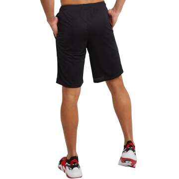 Champion mens 10" Core Training athletic shorts, Black, X-Large US