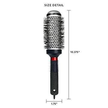 Cricket Thermal Hair Brush #370 1.75” for Blow-Drying, Curling, and Styling – Heat-Retaining Barrel with Anti-Static Tourmaline Bristles, Round Thermal Brush, Ideal for All Hair Types