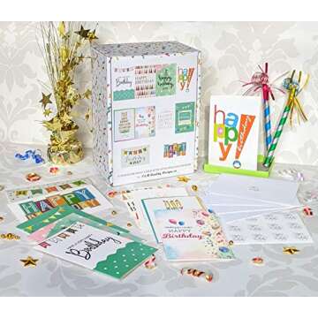 120 Happy Birthday Cards with Generic Messages Inside