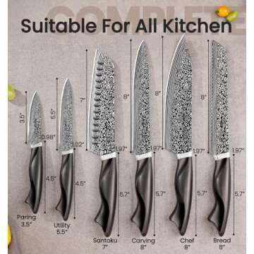 Professional 15-Piece Knife Set with Built-In Sharpener - German Steel