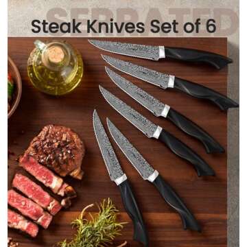 15-Piece Kitchen Knife Set with Sharpener & Block