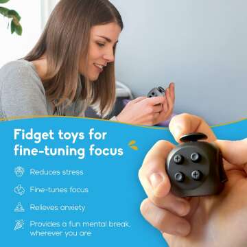 Premium Fidget Cube for Stress Relief and Focus