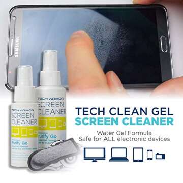 Tech Armor 120 ML Pro Cleaning Kit - Screen Cleaning Bottles for TV Screen Cleaner, Computer Screen Cleaner, Laptop, Phone, Ipad - Computer Cleaning kit Electronic Cleaner - with Microfiber Cloths