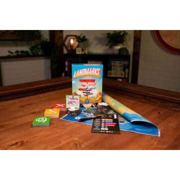 Landmarks | Cooperative Board Game for Adults and Kids | Fun Game for Family Game Night | Word Association Party Game | Ages 10 and up | 2-10 Players | Average Playtime 20 Minutes | By Floodgate Games