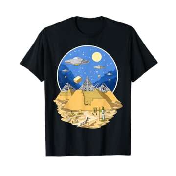 Ancient Egyptian Pyramids Aliens Space UFO Science Fiction T-Shirt