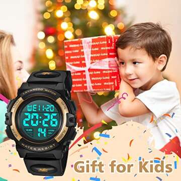 Waterproof Boys Watch Ages 3-15, Digital Sport Style