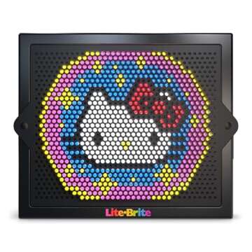 Lite Brite Super Bright HD, Hello Kitty Edition - Create Art with Light, Enhances Creativity, Gift for Girls and Boys Ages 6+