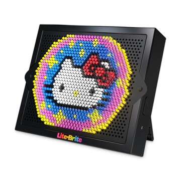 Lite Brite Super Bright HD, Hello Kitty Edition - Create Art with Light, Enhances Creativity, Gift for Girls and Boys Ages 6+