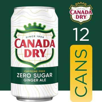 Canada Dry Zero Sugar Ginger Ale Soda, 12 fl oz cans (Pack of 12)