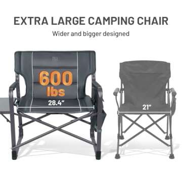 XXL Timber Ridge Oversized Directors Chair – 600Lbs