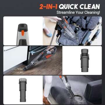 ATONEP Cordless Handheld Vacuum for Home & Car