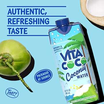 Vita Coco Coconut Water - Organic Refreshing Drink | Natural Electrolytes | 12 Pack