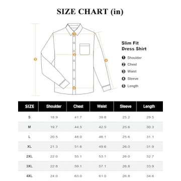 Alimens & Gentle Mens Dress Shirts 4-Way Stretch Long Sleeve Collared Casual Solid Wedding Dating Button Down Shirt Black