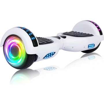 SISIGAD Hoverboard for Kids Ages 6-12, with Built-in Bluetooth Speaker and 6.5" Colorful Lights Wheels, Safety Certified Self Balancing Scooter Gift for Kids