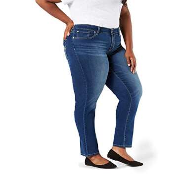 Levi Strauss Signature Gold Women's Plus-Size Modern Straight Jeans, Monica, 20 Medium