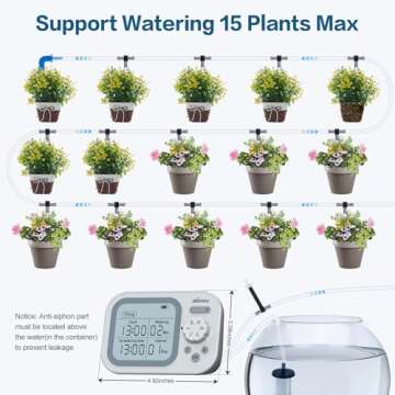 Automatic Plant Waterer Indoor System for 15 Potted Plants