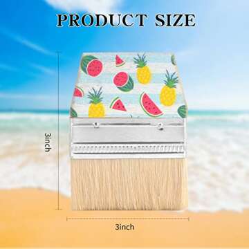 WANGDEFA Sand Beach Cleaning Brush Body Skin Feet Sand Remover for Beach Volleyball Sandboxes Beach Events Water Activities Sand Occasion (Fruit) (Wood 1)