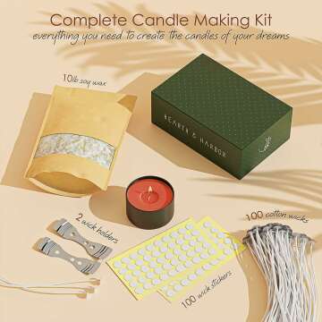 Soy Candle Making Kit - Natural Wax & Wicks Included