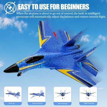 Kids 2 Channel Remote Control Airplane Blue