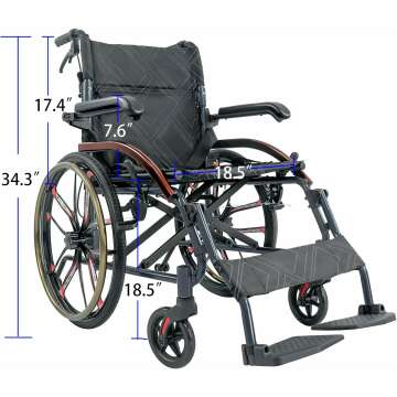 Lightweight Magnesium Wheelchair - Portable & Foldable