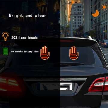 Road Mate Hand Signal Light - Remote Control Flickering Gesture for Cars