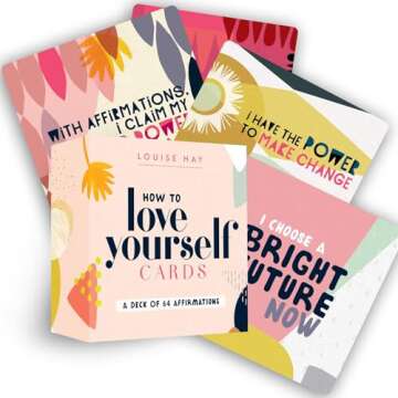 How to Love Yourself Cards: Self-Love Cards with 64 Positive Affirmations for Daily Wisdom and Inspiration