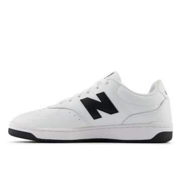 New Balance Men's BB80 V1 Sneaker, White/Black/White, 8.5