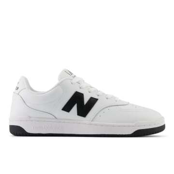 New Balance Men's BB80 V1 Sneaker, White/Black/White, 8.5