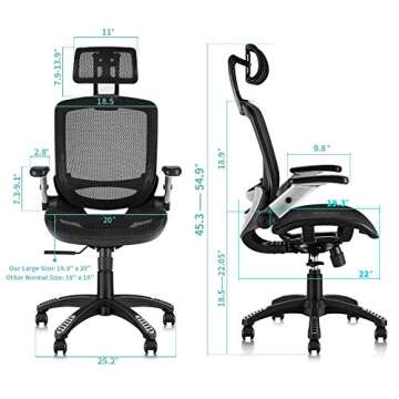 Ergonomic Office Chair with Headrest - GABRYLLY