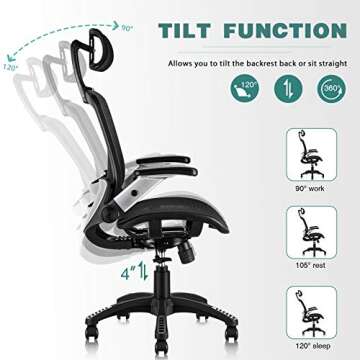 Ergonomic Office Chair with Headrest - GABRYLLY