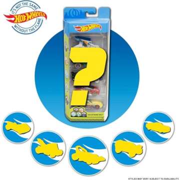 Hot Wheels Die-Cast 5-Pack Toy Cars for Kids