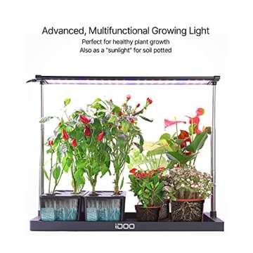 iDOO 20 Pods Indoor Herb Garden Hyrdroponics Growing System with LED Grow Light and 4 Removable Water Tank, Free Timing Setting, 27" Adjustable Height, Christmas Gardening Gifts for Women Mom Dad