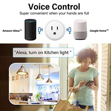 Aoycocr Smart Plug 4-Pack, Bluetooth Wi-Fi Smart Outlet for Smart Home, Remote Control Lights and Devices from Anywhere, No Hub Required, ETL Certified