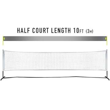 Franklin Sports Pickleball Net Set Outdoor Portable Pickleball Court Net - (2) Paddles + (2) Pickleballs - Half Court Set