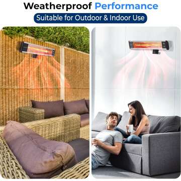 Infrared Outdoor Electric Space Heater with Remote