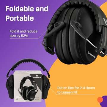 Vanderfields Kids Ear Protection, Noise Canceling Headphones Kids, Age 3-16, 26dB Noise Reduction, Ear Muffs for Kids, Kids Noise Cancelling Headphones, Earmuffs for Autism, Boys, Girls, Toddlers