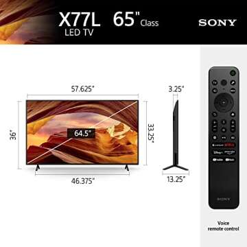 Sony 65" 4K Ultra HD Smart LED TV X77L Series