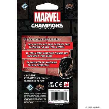 Marvel Champions The Card Game Deadpool EXPANDED HERO PACK - Superhero Strategy Game, Cooperative Game for Kids and Adults, Ages 14+, 1-4 Players, 45-90 Minute Playtime, Made by Fantasy Flight Games