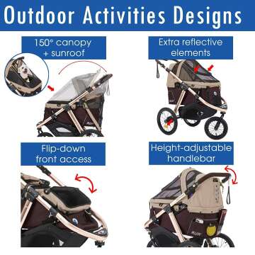 HPZ Pet Rover Run Jogging Stroller for Pets