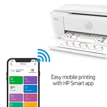 HP DeskJet 3772 All-in-One Color Inkjet Printer Scanner and Copy, Instant Ink Ready, Wireless Printers for Home and Office, Photo Print, Built-in WiFi, T8W88A (Renewed)