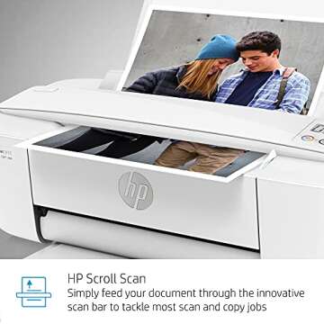 HP DeskJet 3772 All-in-One Color Inkjet Printer Scanner and Copy, Instant Ink Ready, Wireless Printers for Home and Office, Photo Print, Built-in WiFi, T8W88A (Renewed)