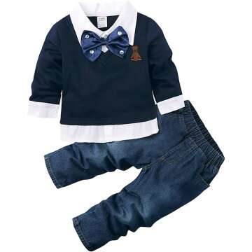 Toddler Boys Bow Tie Outfit