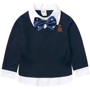 Toddler Boys Bow Tie Outfit