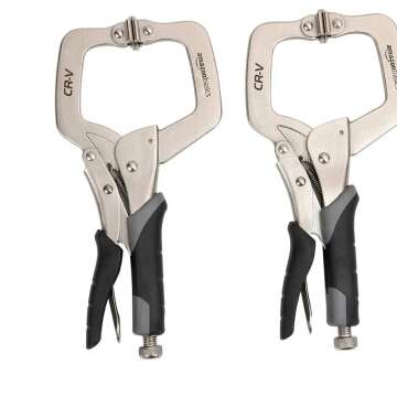 Adjustable Metal Face Clamp Pack of 2 for Woodworking & Welding