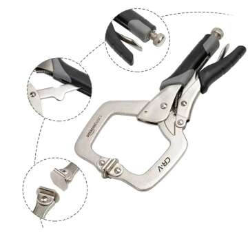 Adjustable Metal Face Clamp for Woodworking & Welding